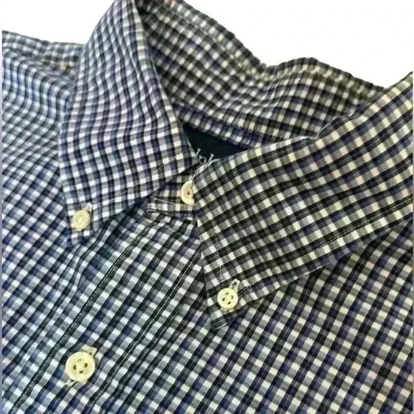 Men’s Ralph Lauren Blue Check Long Sleeve Button Down - Size 17, 34/35 - Picture 6 of 10